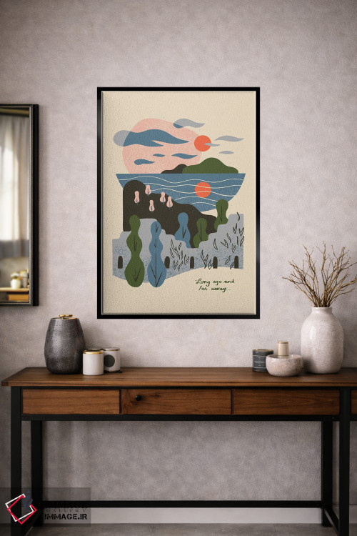 تابلو مینیمال خیلی دور، خیلی سال پیش اثر رنیا ال. تول - D3B