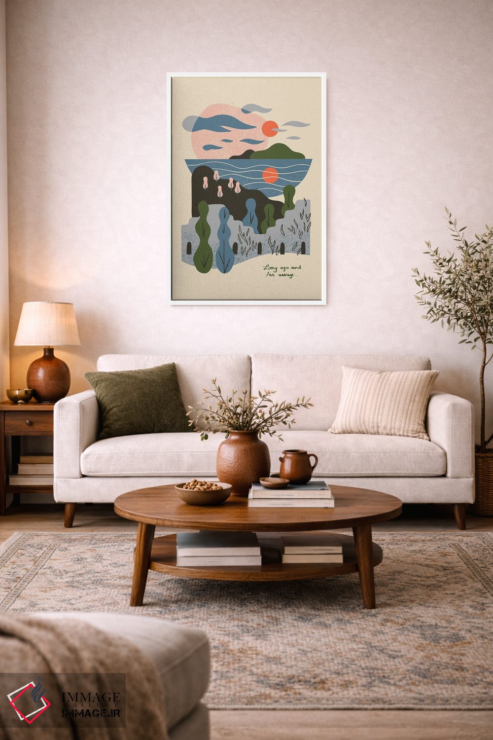 تابلو مینیمال خیلی دور، خیلی سال پیش اثر رنیا ال. تول - D4W