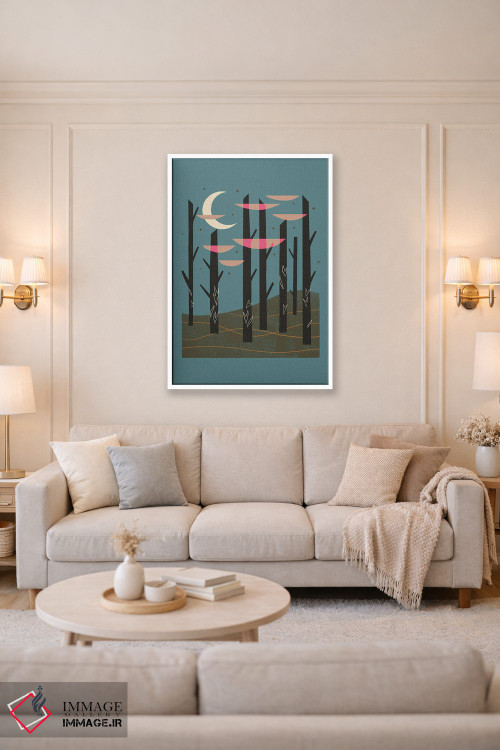تابلو مینیمال جنگل های تنها اثر رنیا ال. تول - D2W