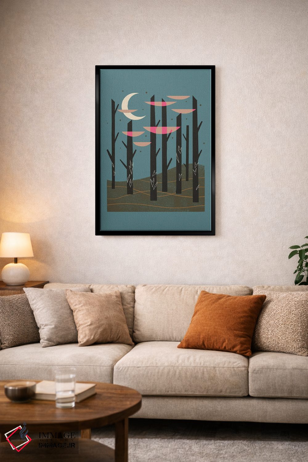 تابلو مینیمال جنگل های تنها اثر رنیا ال. تول - D4B