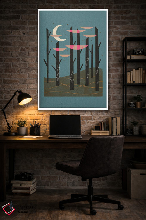 تابلو مینیمال جنگل های تنها اثر رنیا ال. تول - D3W