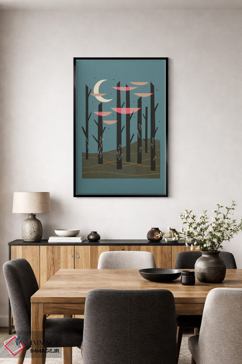 تابلو مینیمال جنگل های تنها اثر رنیا ال. تول - D5B