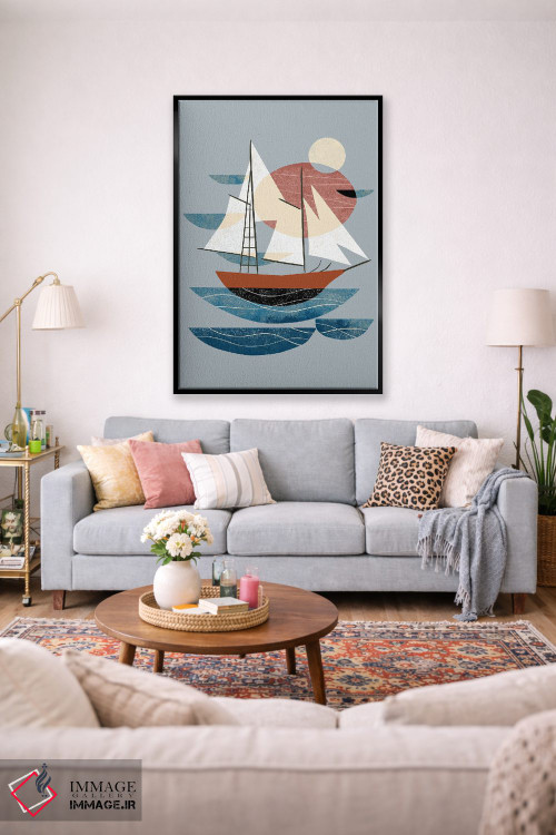 تابلو مینیمال قایقرانی اثر رنیا ال. تول - D1B