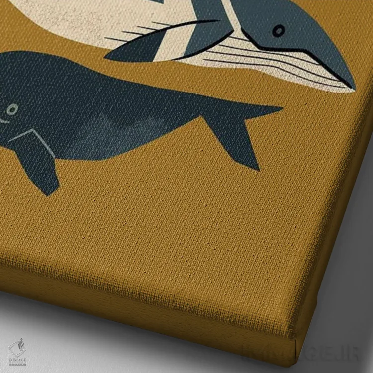 تابلو مینیمال وال ها، سلام اثر رنیا ال. تول - نمای نزدیک بافت بوم