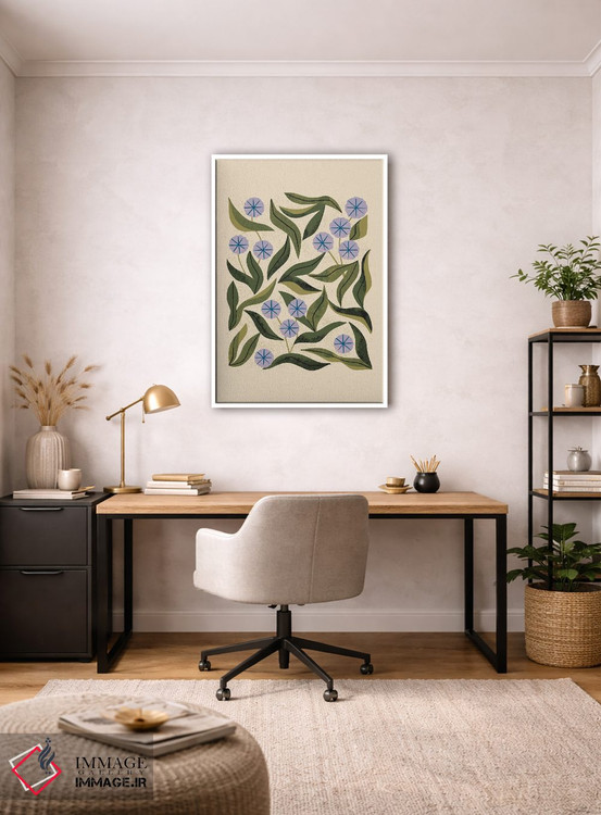 تابلو مینیمال سینی پریوینکل اثر رنیا ال. تول - D2W