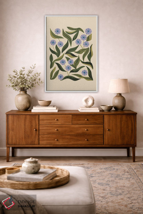 تابلو مینیمال سینی پریوینکل اثر رنیا ال. تول - D3W