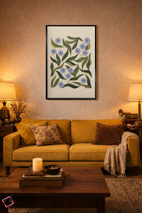 تابلو مینیمال سینی پریوینکل اثر رنیا ال. تول - D4B