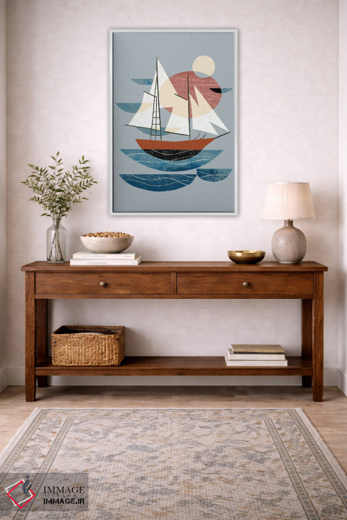 تابلو مینیمال قایقرانی اثر رنیا ال. تول - D3W