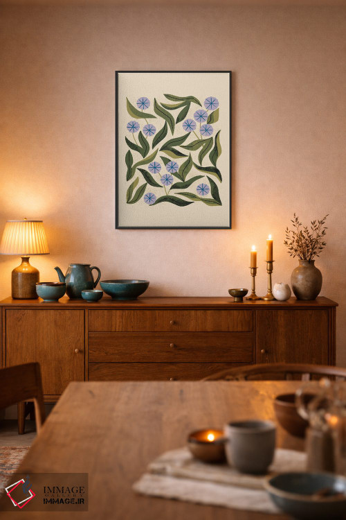 تابلو مینیمال سینی پریوینکل اثر رنیا ال. تول - D6B