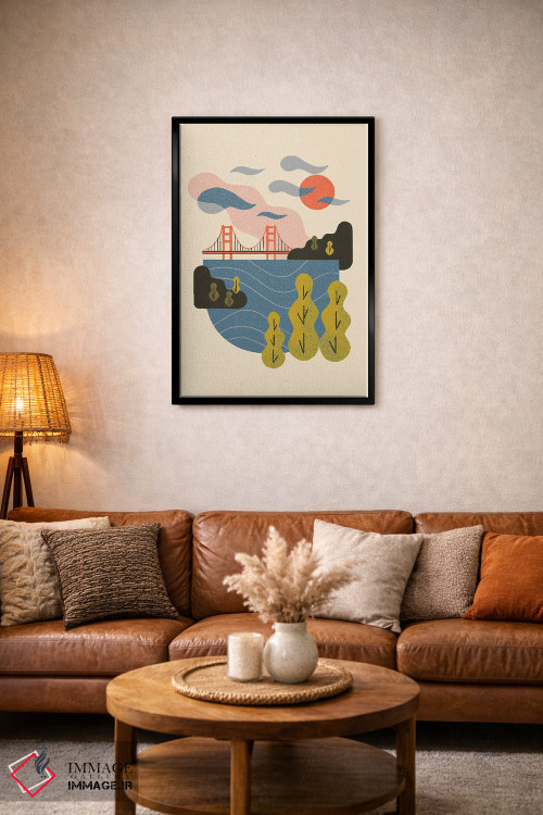 تابلو مینیمال غروب خلیج اثر رنیا ال. تول - D3B