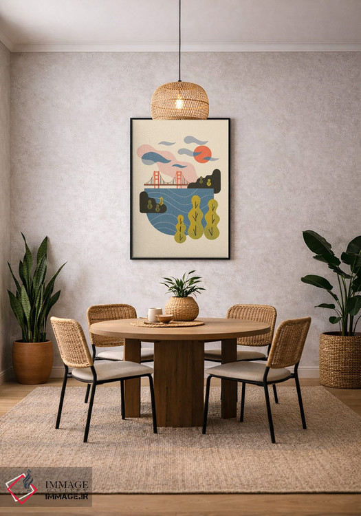 تابلو مینیمال غروب خلیج اثر رنیا ال. تول - D4B