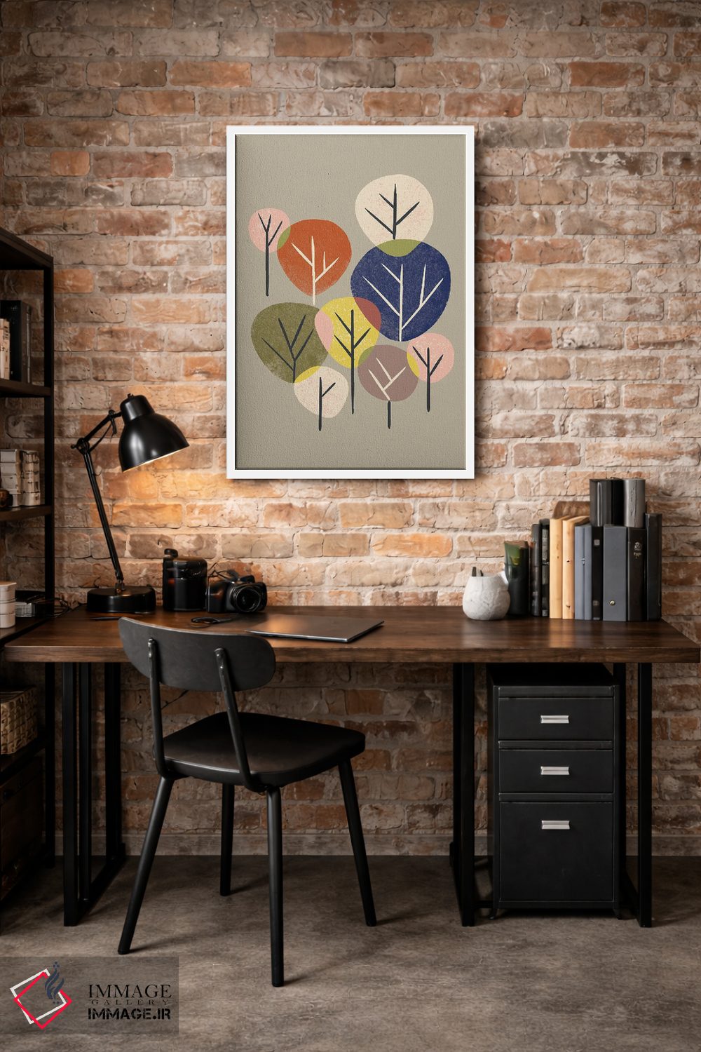 تابلو مینیمال جنگل چندرنگ اثر رنیا ال. تول - D2W