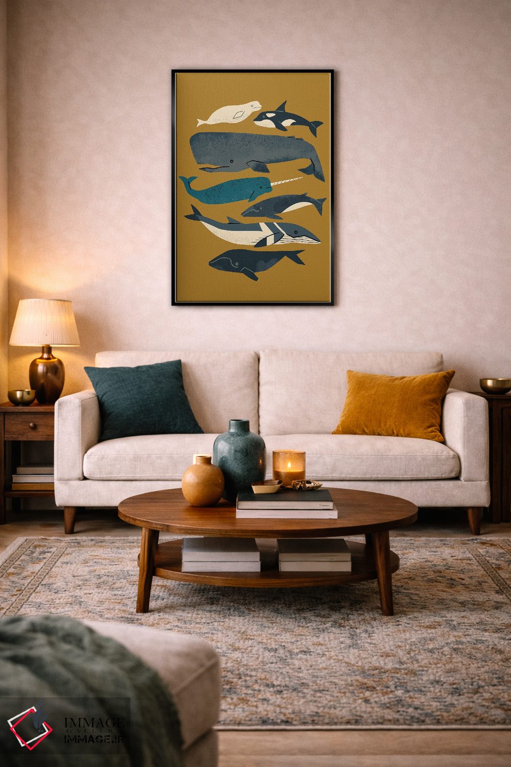 تابلو مینیمال وال ها، سلام اثر رنیا ال. تول - D6B