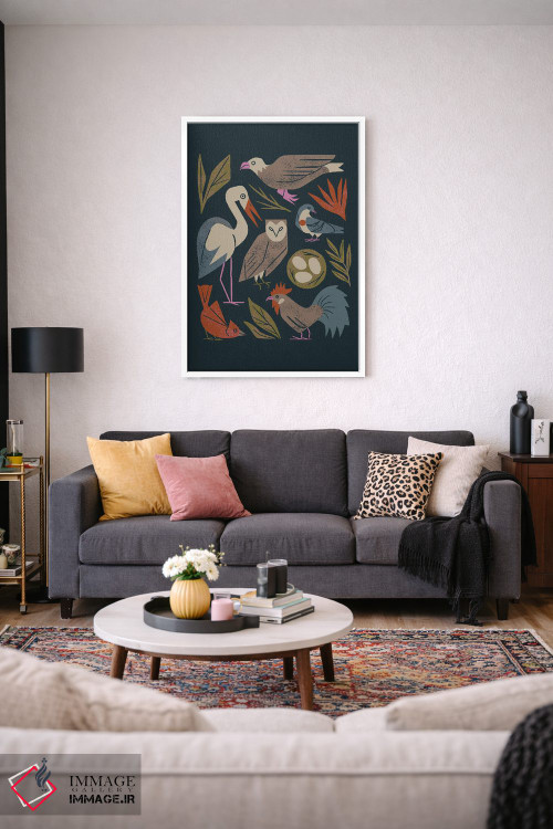 تابلو مدرن دوستان پرنده اثر رنیا ال. تول - D2W