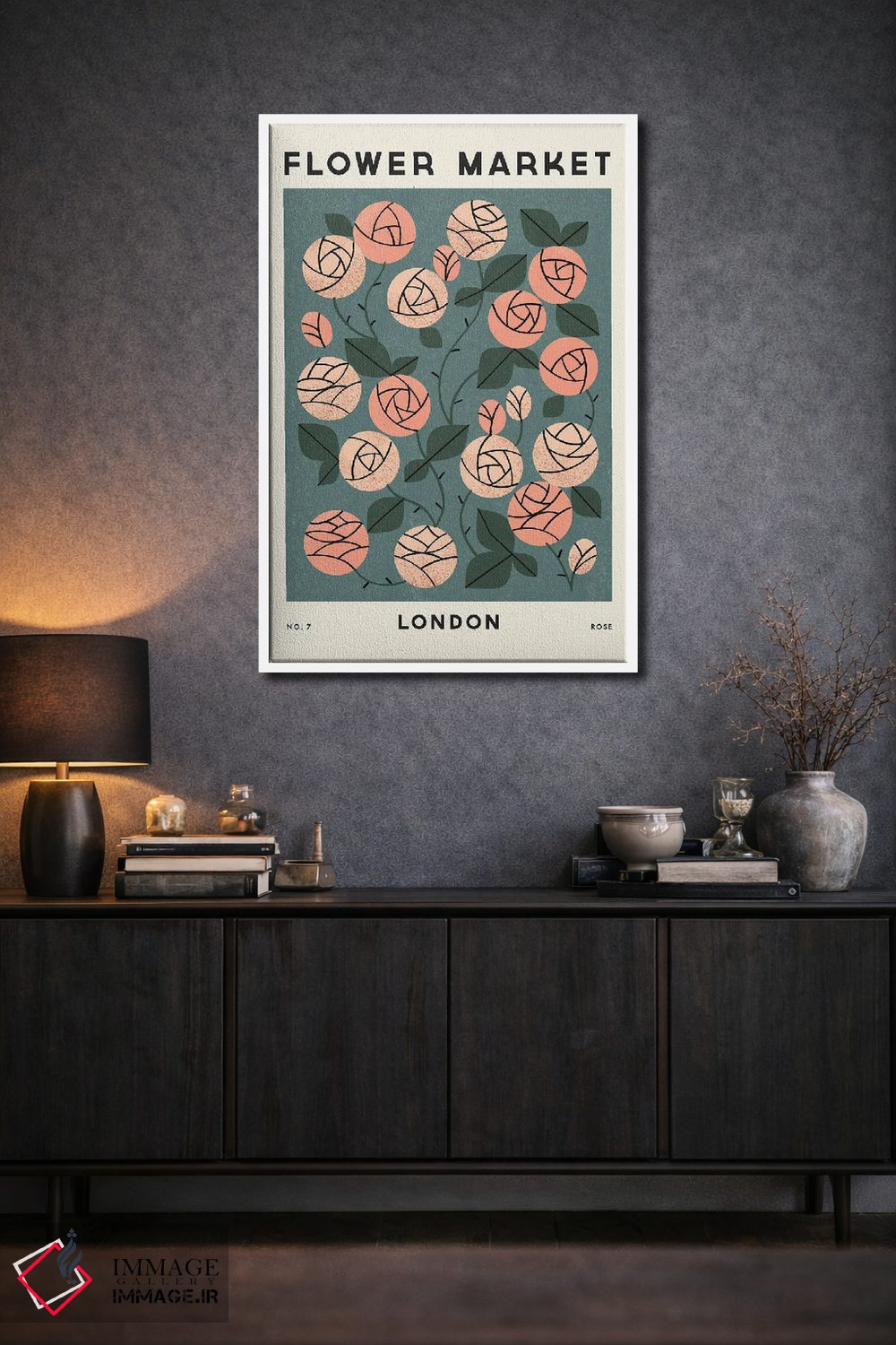 تابلو مینیمال بازار گل هفت اثر رنیا ال. تول - D1W