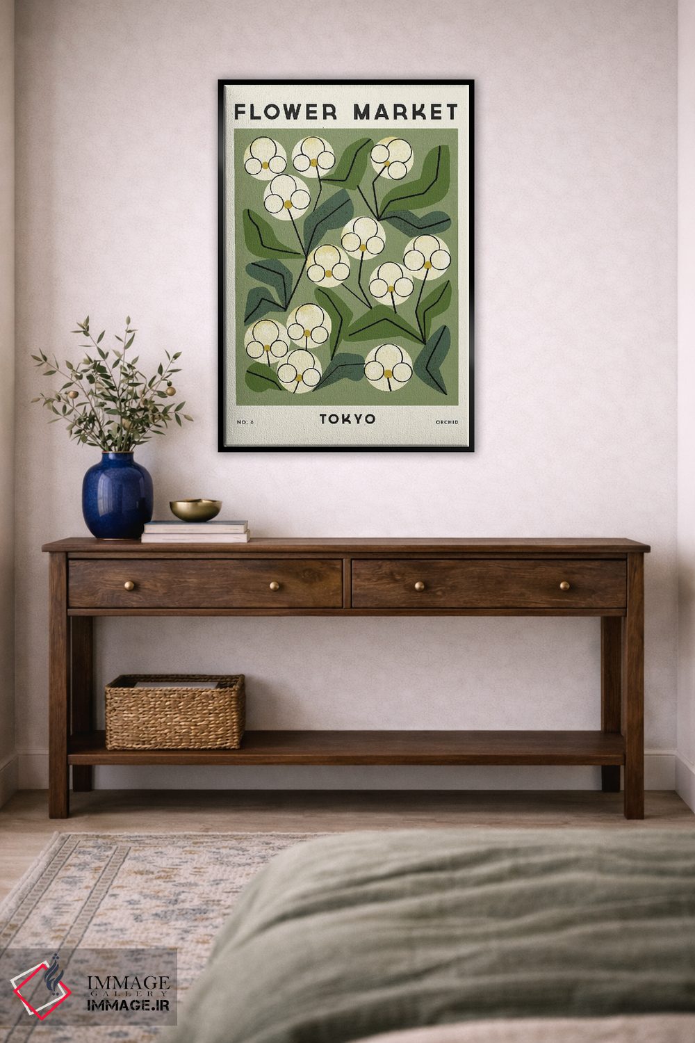 تابلو مینیمال بازار گل شش اثر رنیا ال. تول - D4B