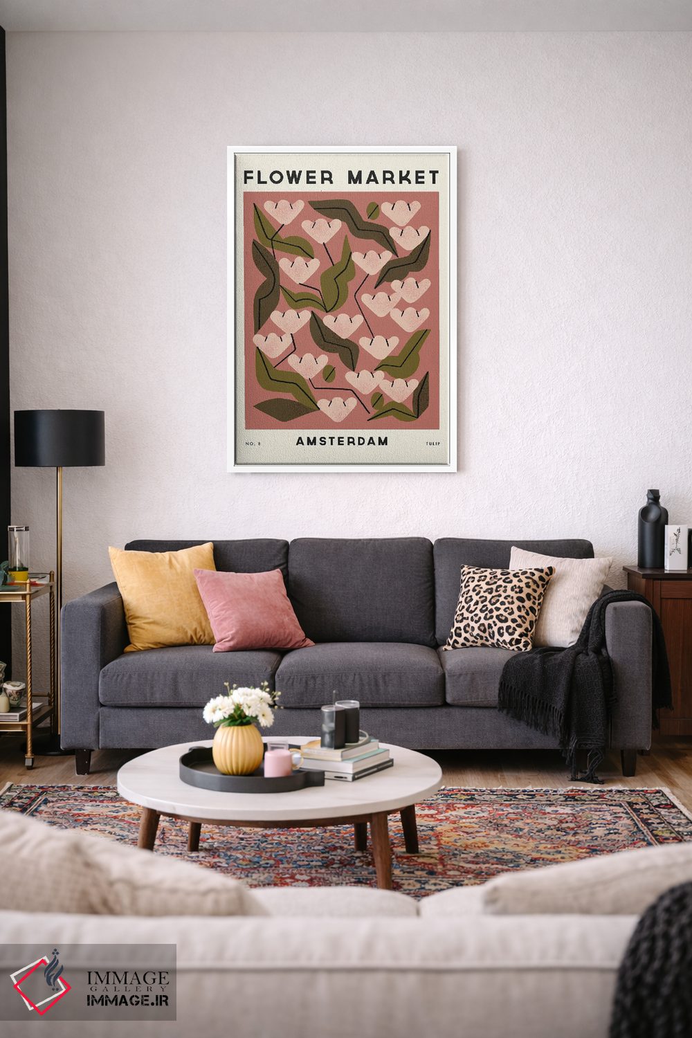 تابلو مینیمال بازار گل هشت اثر رنیا ال. تول - D2W