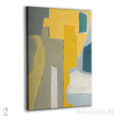 تابلو انتزاعی گیتار و میز اثر راب دلما تر - نمای پرسپکتیو محصول