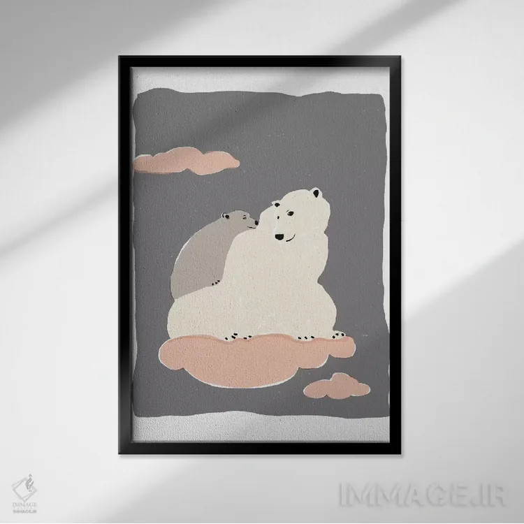 تابلو دکوراتیو رویاپردازان ۳ اثر راب دلما تر - نمای قابدار مشکی