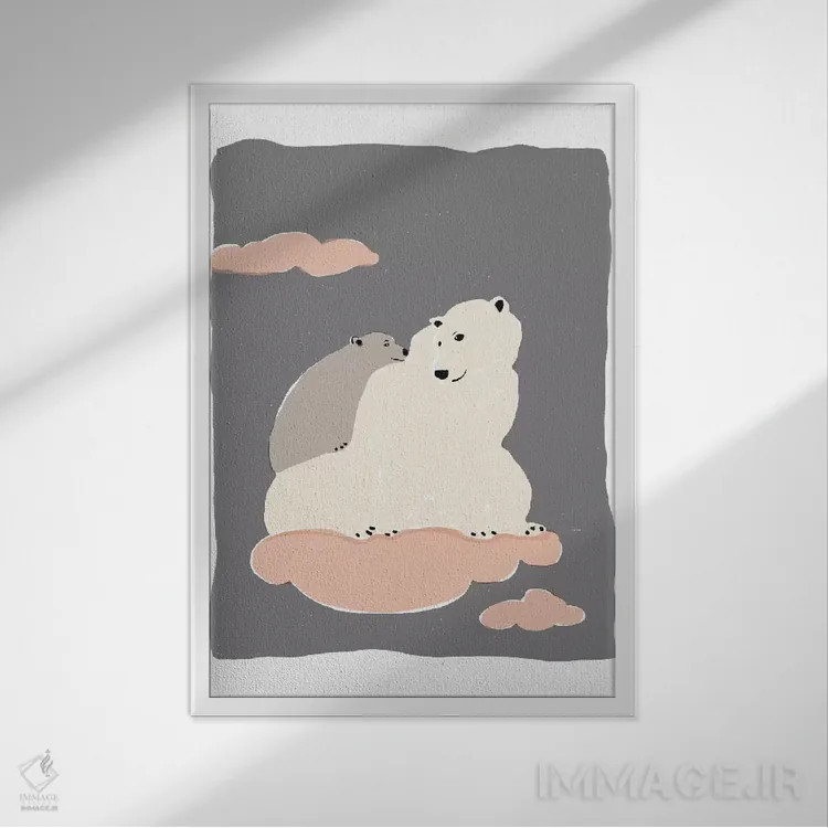 تابلو دکوراتیو رویاپردازان ۳ اثر راب دلما تر - نمای قابدار سفید