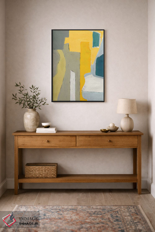 تابلو انتزاعی گیتار و میز اثر راب دلما تر - D1B