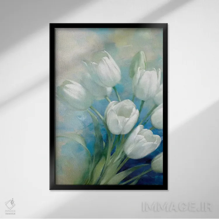 تابلو دکوراتیو بهار هلند ۱ اثر روژیه دانیلز - نمای قابدار مشکی