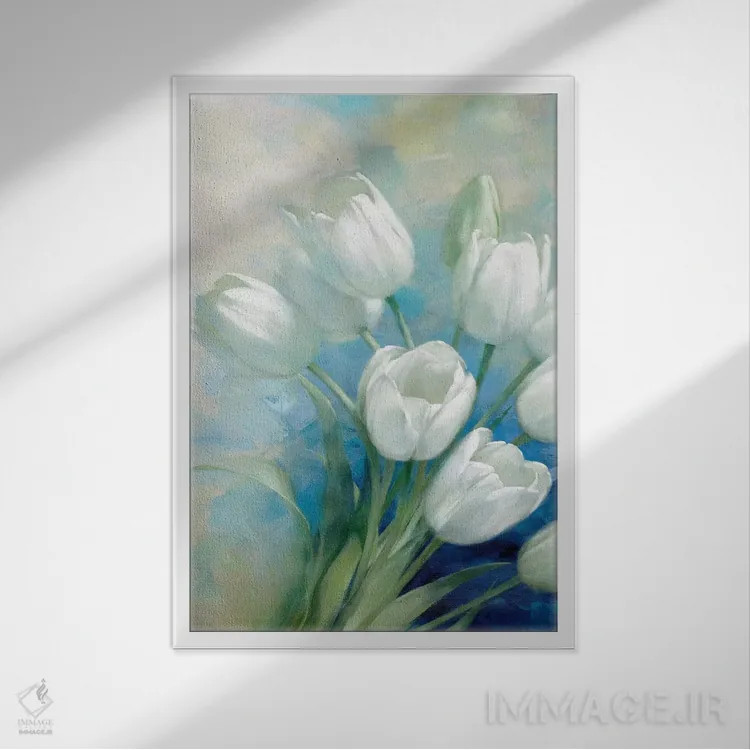 تابلو دکوراتیو بهار هلند ۱ اثر روژیه دانیلز - نمای قابدار سفید