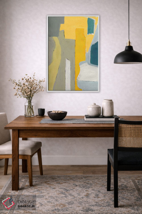 تابلو انتزاعی گیتار و میز اثر راب دلما تر - D4W