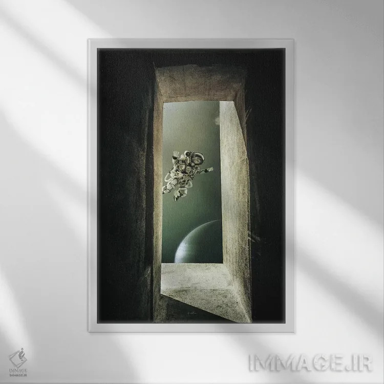 تابلو دکوراتیو امید هرگز بیش از ما گم نمی شود اثر راب هاکمو - نمای قابدار سفید