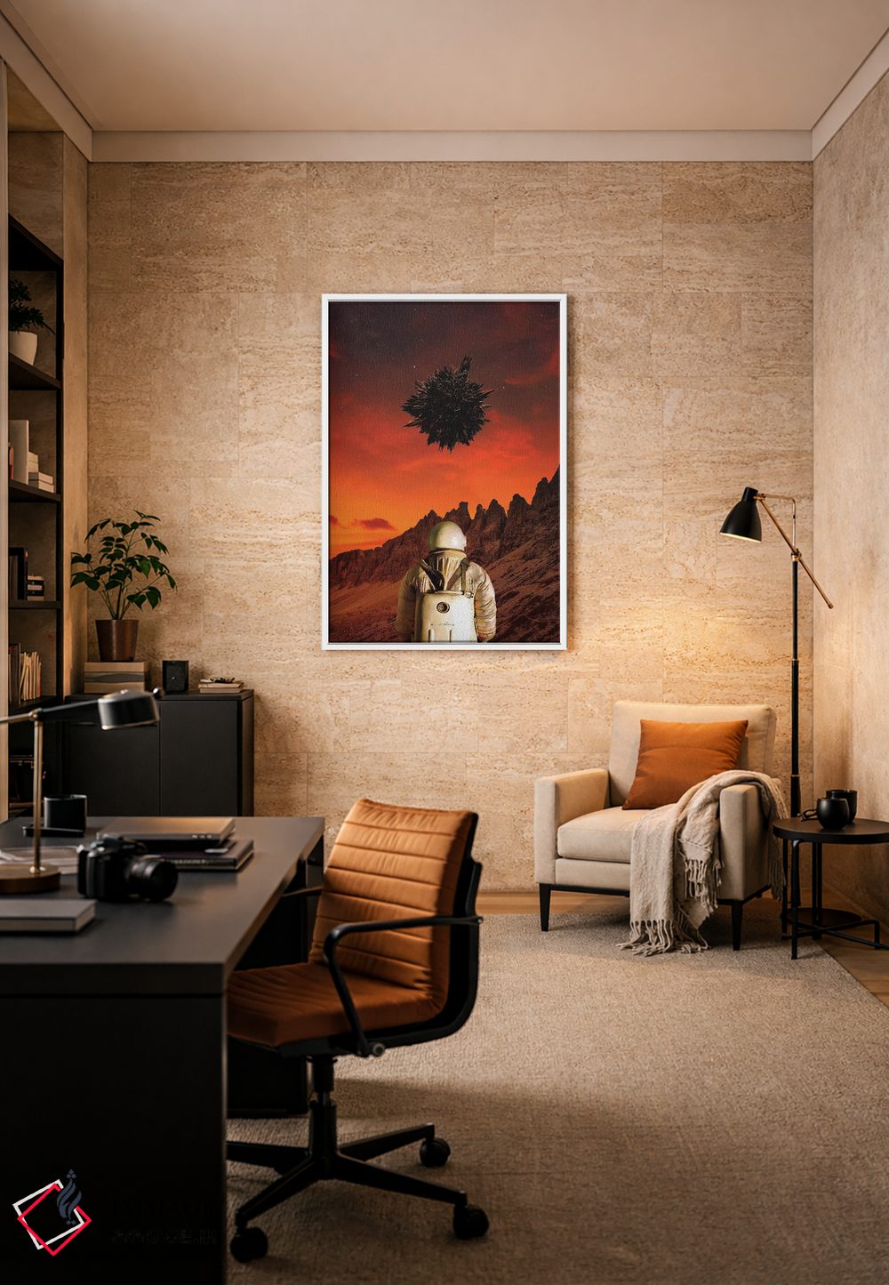 تابلو دکوراتیو ما تنها نیستیم اثر راب هاکمو - D6W