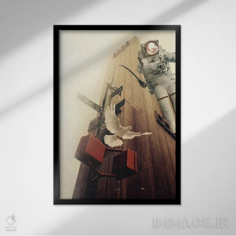 تابلو دکوراتیو خیابان توماس اثر راب هاکمو - نمای قابدار مشکی