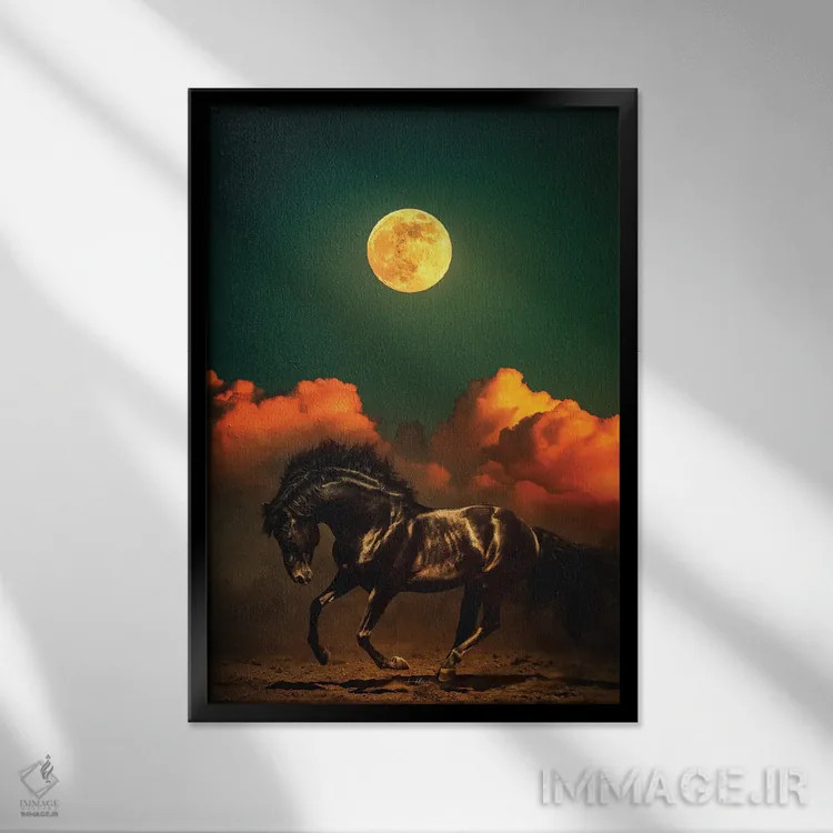 تابلو دکوراتیو قدرت و رشد اثر راب هاکمو - نمای قابدار مشکی