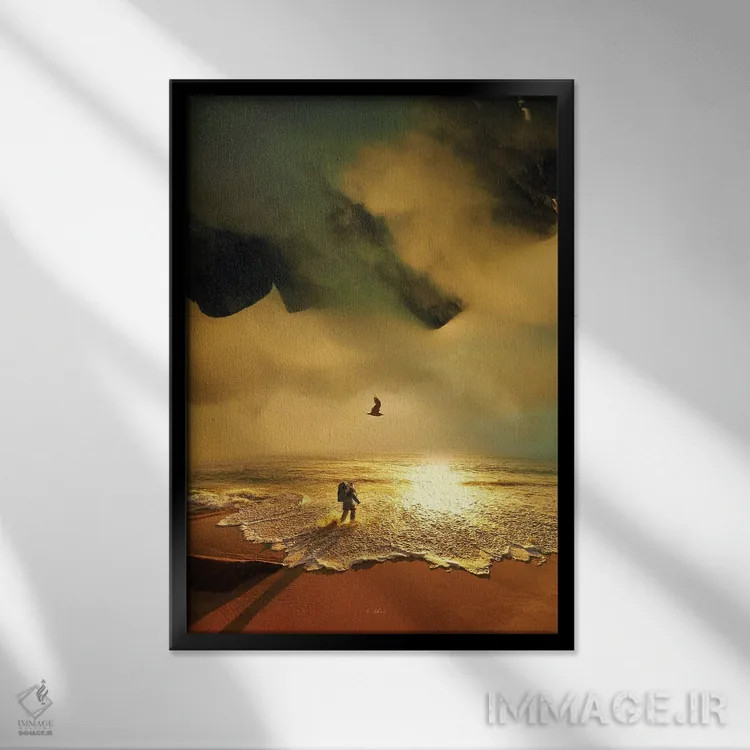 تابلو دکوراتیو بخش زیادی از آنچه هستیم، جایی است که بوده ایم اثر راب هاکمو - نمای قابدار مشکی