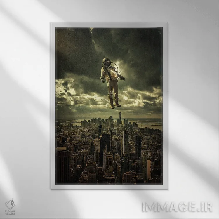 تابلو دکوراتیو زمانی که زمین خوردی، برخیز اثر راب هاکمو - نمای قابدار سفید