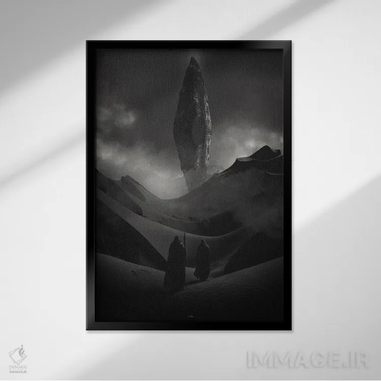 تابلو دکوراتیو از ناشناخته نترس اثر راب هاکمو - نمای قابدار مشکی