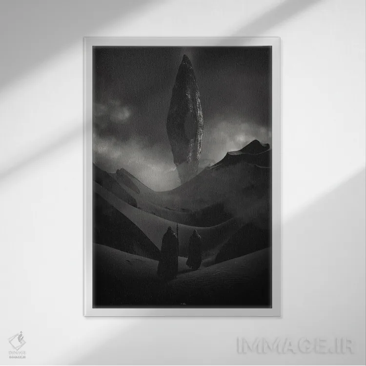 تابلو دکوراتیو از ناشناخته نترس اثر راب هاکمو - نمای قابدار سفید