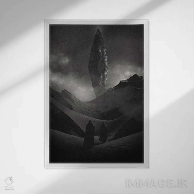 تابلو دکوراتیو از ناشناخته نترس اثر راب هاکمو - نمای قابدار سفید