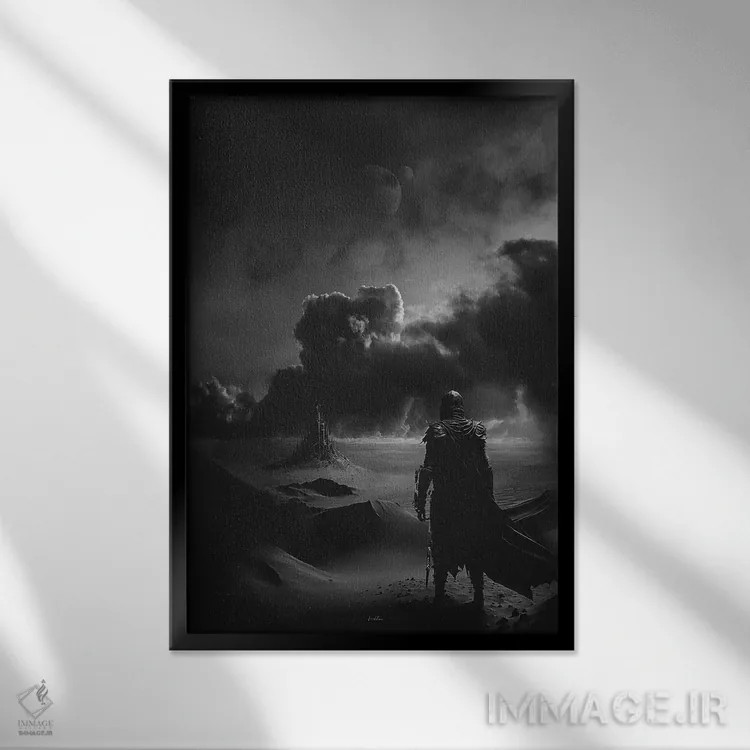 تابلو دکوراتیو جست وجو اثر راب هاکمو - نمای قابدار مشکی