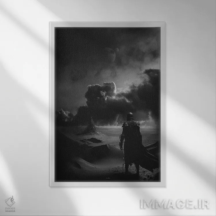تابلو دکوراتیو جست وجو اثر راب هاکمو - نمای قابدار سفید
