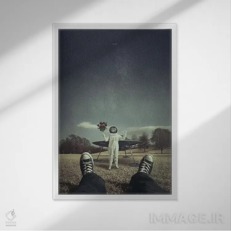 تابلو دکوراتیو خانه جایی است که قلبت آنجاست اثر راب هاکمو - نمای قابدار سفید