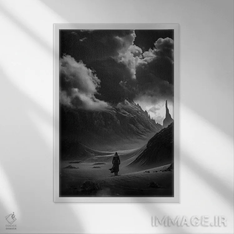 تابلو دکوراتیو آواره اثر راب هاکمو - نمای قابدار سفید
