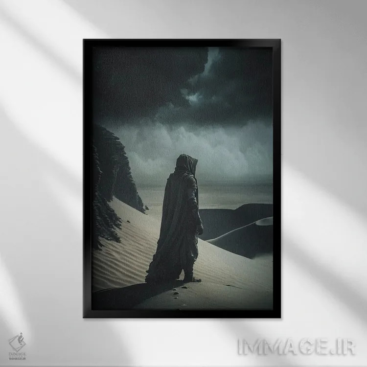 تابلو دکوراتیو تبدیل واقعیت به تجربه اثر راب هاکمو - نمای قابدار مشکی