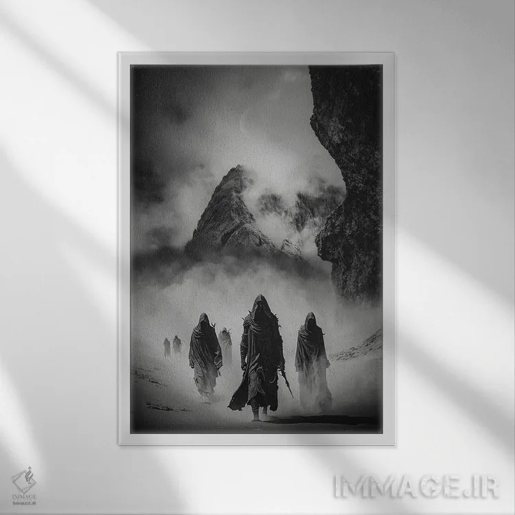 تابلو دکوراتیو تنها یک خانه پیروز خواهد شد اثر راب هاکمو - نمای قابدار سفید