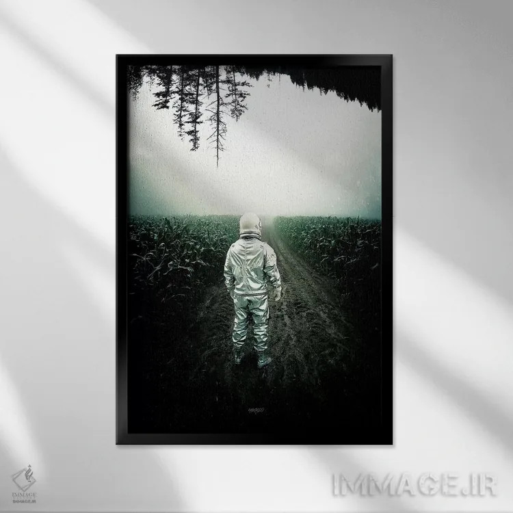 تابلو دکوراتیو باغبان ۱ اثر راب هاکمو - نمای قابدار مشکی