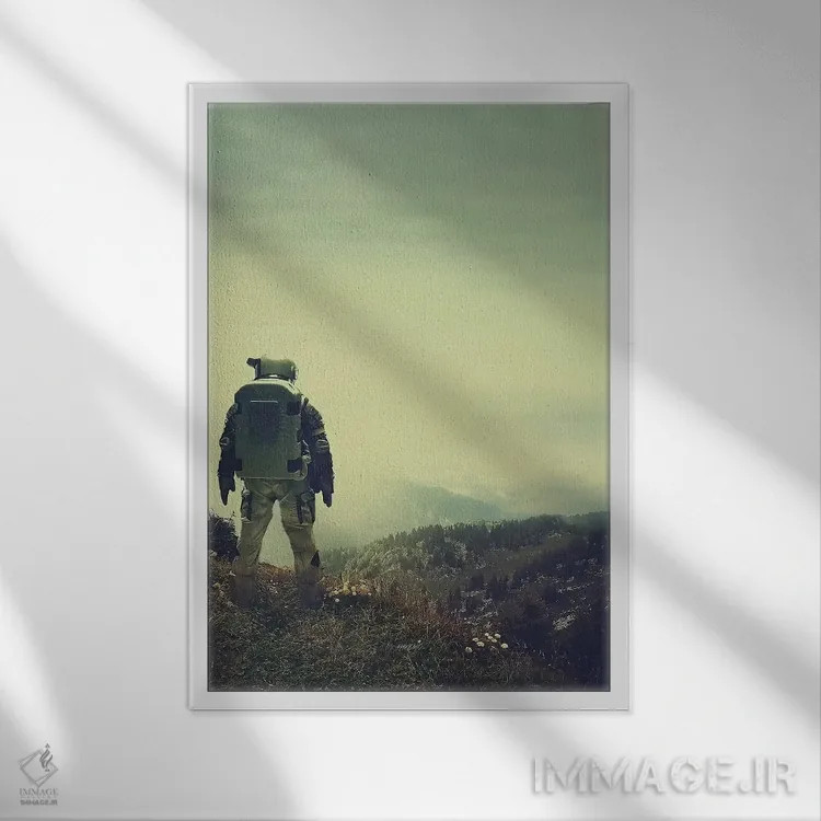 تابلو دکوراتیو باغبان ۲ اثر راب هاکمو - نمای قابدار سفید