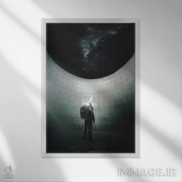 تابلو دکوراتیو ذن اثر راب هاکمو - نمای قابدار سفید