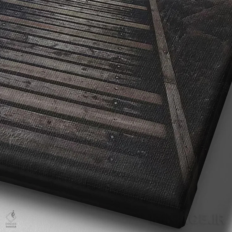 تابلو دکوراتیو گمراه اثر راب هاکمو - نمای نزدیک بافت بوم