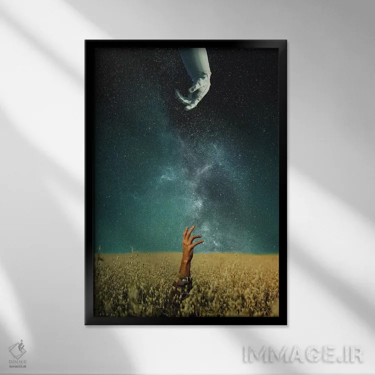 تابلو دکوراتیو گم شده اثر راب هاکمو - نمای قابدار مشکی