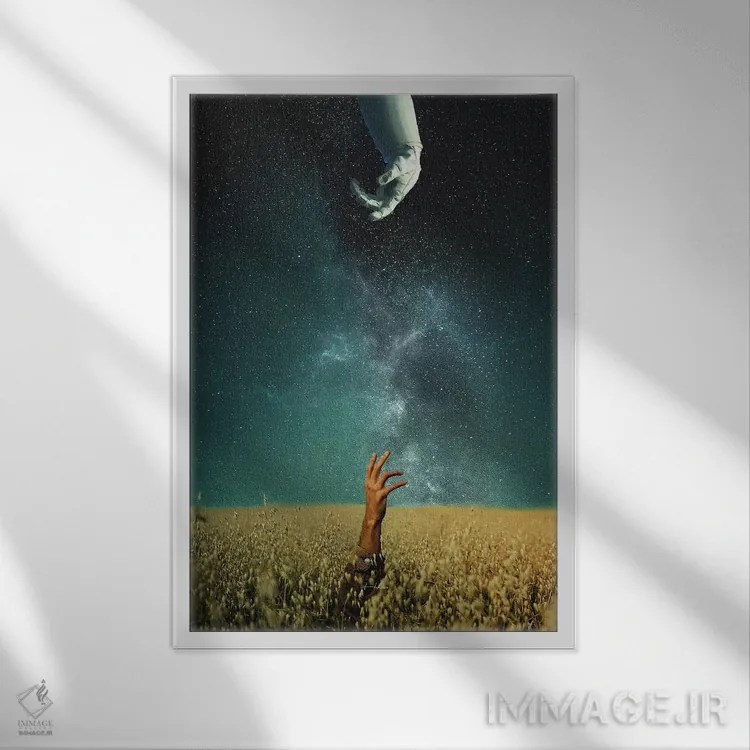 تابلو دکوراتیو گم شده اثر راب هاکمو - نمای قابدار سفید