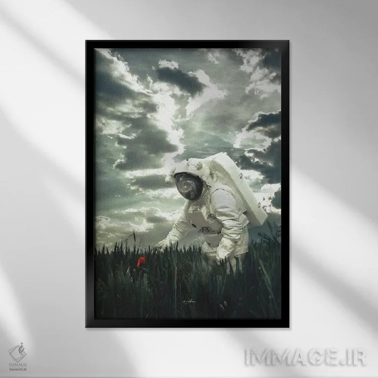 تابلو دکوراتیو زندگی... اثر راب هاکمو - نمای قابدار مشکی